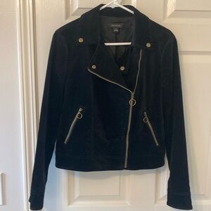 Ann Taylor Women's velvet moto Jacket